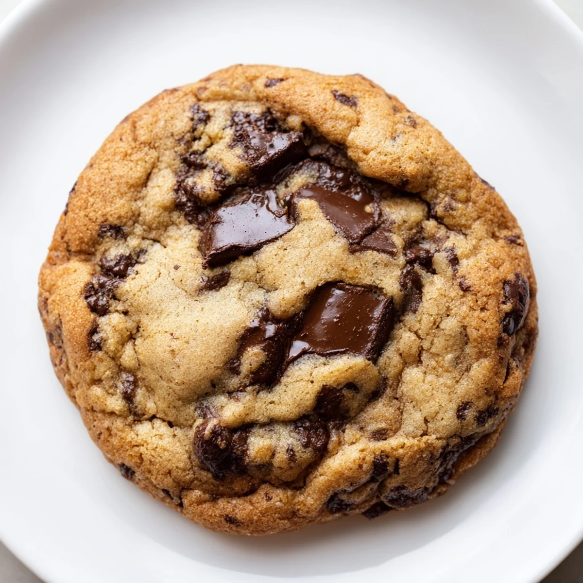 Freshly baked Chocolate Chip Cookies with Milk feature gooey chocolate pools, stacked on a plate ready for dunking.