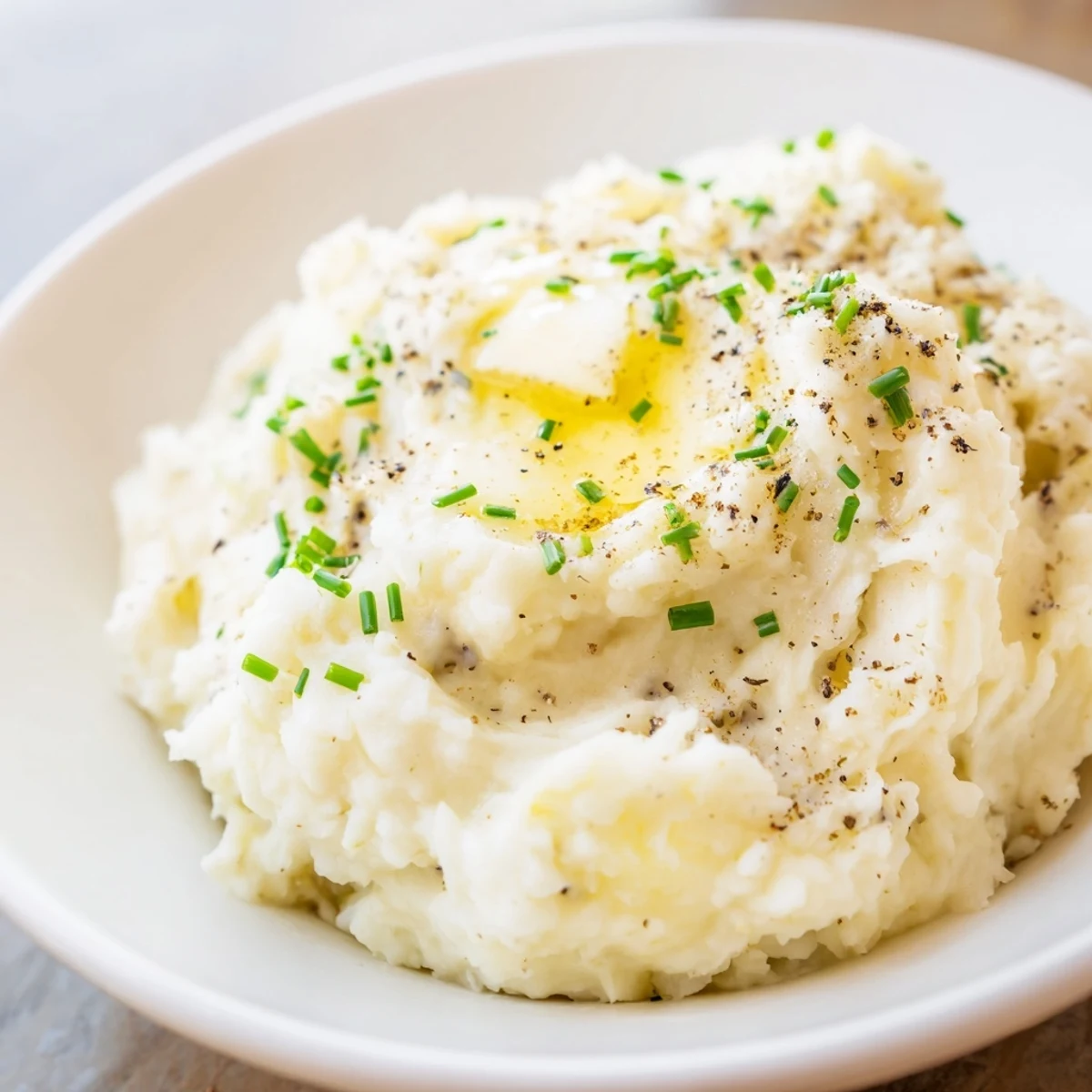 Creamy Garlic Mashed Potatoes with Butter, made with roasted garlic cloves, mashed until smooth and fluffy for a comforting side.