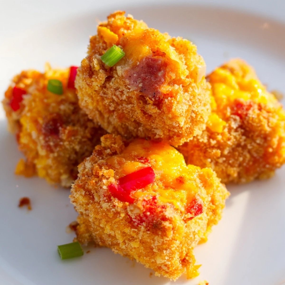 A child’s lunchbox featuring warm Chicken Treat Bites alongside fresh carrot sticks and apple slices.