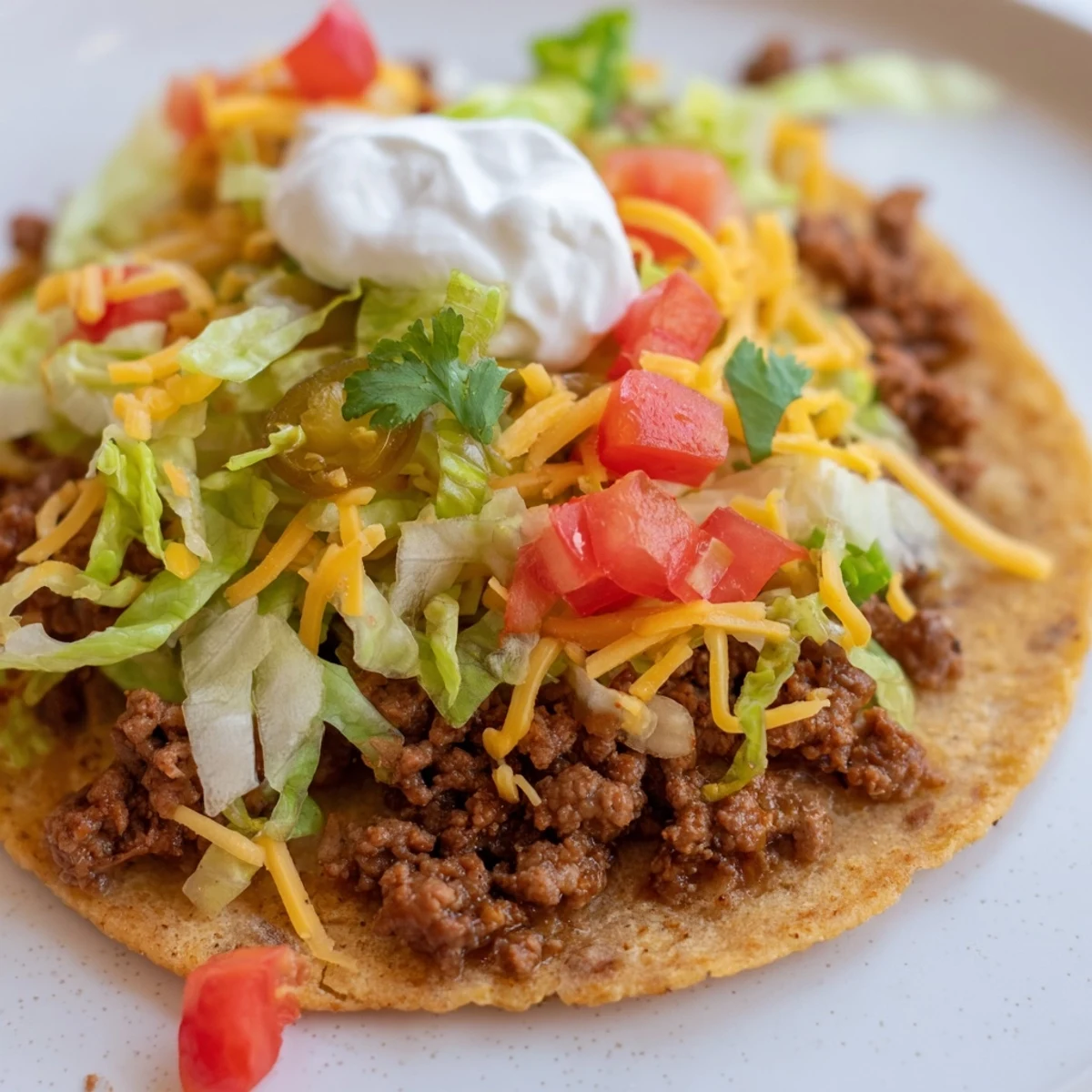 Golden-brown mini tacos filled with seasoned ground beef, topped with lettuce, cheese, and creamy guacamole, ready for a game day spread.  