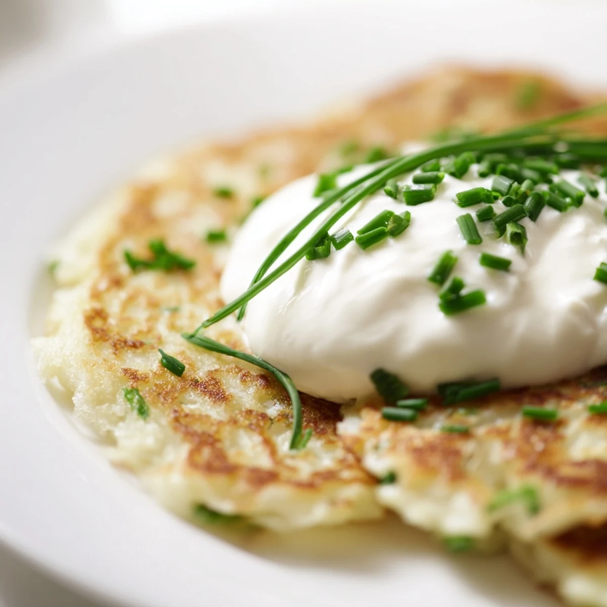 A close-up of Irish Boxty Potato Pancakes frying in a skillet, steam rising and edges turning crispy.
