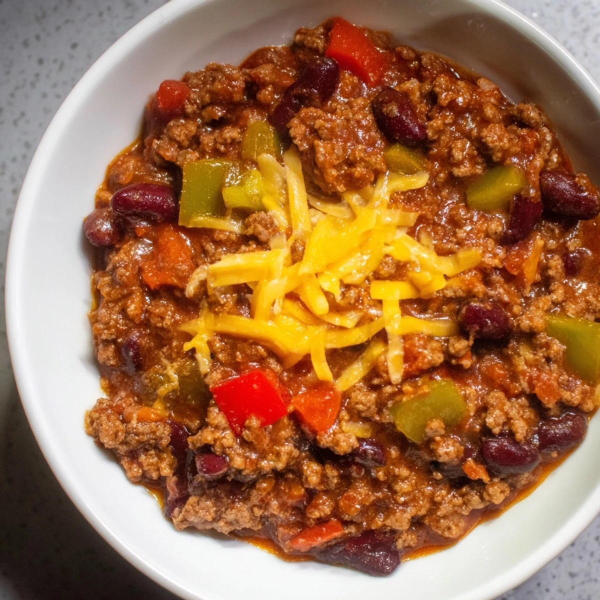 Steam rises from a savory bowl of Game Day Beef Chili, accompanied by moist, golden cheddar cornbread ready for a game day spread.