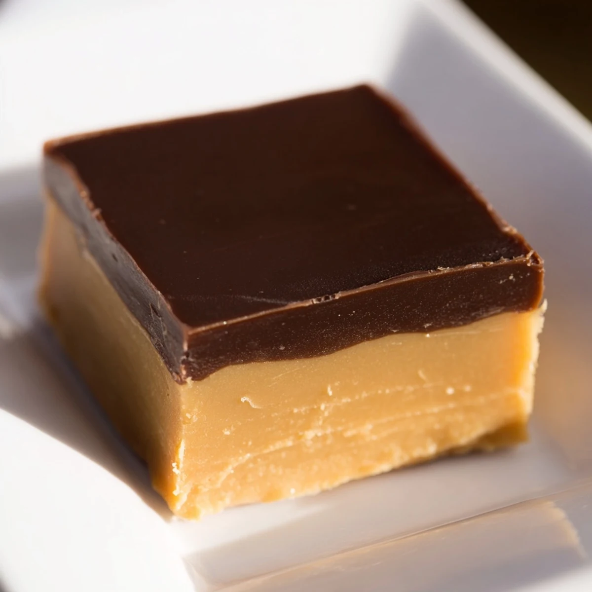 Individually wrapped Chocolate Peanut Butter Fudge pieces stacked neatly, perfect for gifting during the holiday season.