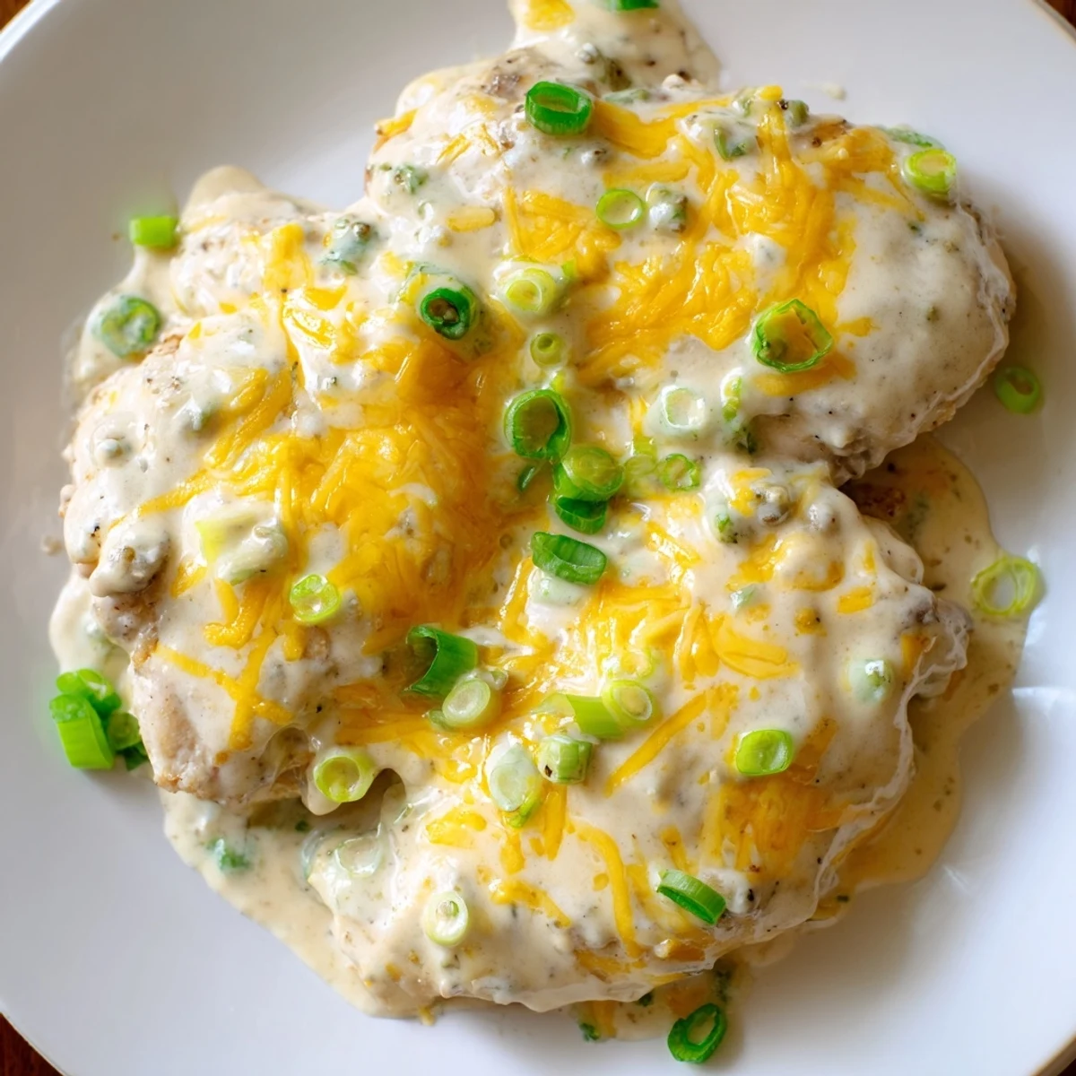 Tender baked chicken breasts smothered in creamy sour cream and onion sauce for a cozy family dinner.
