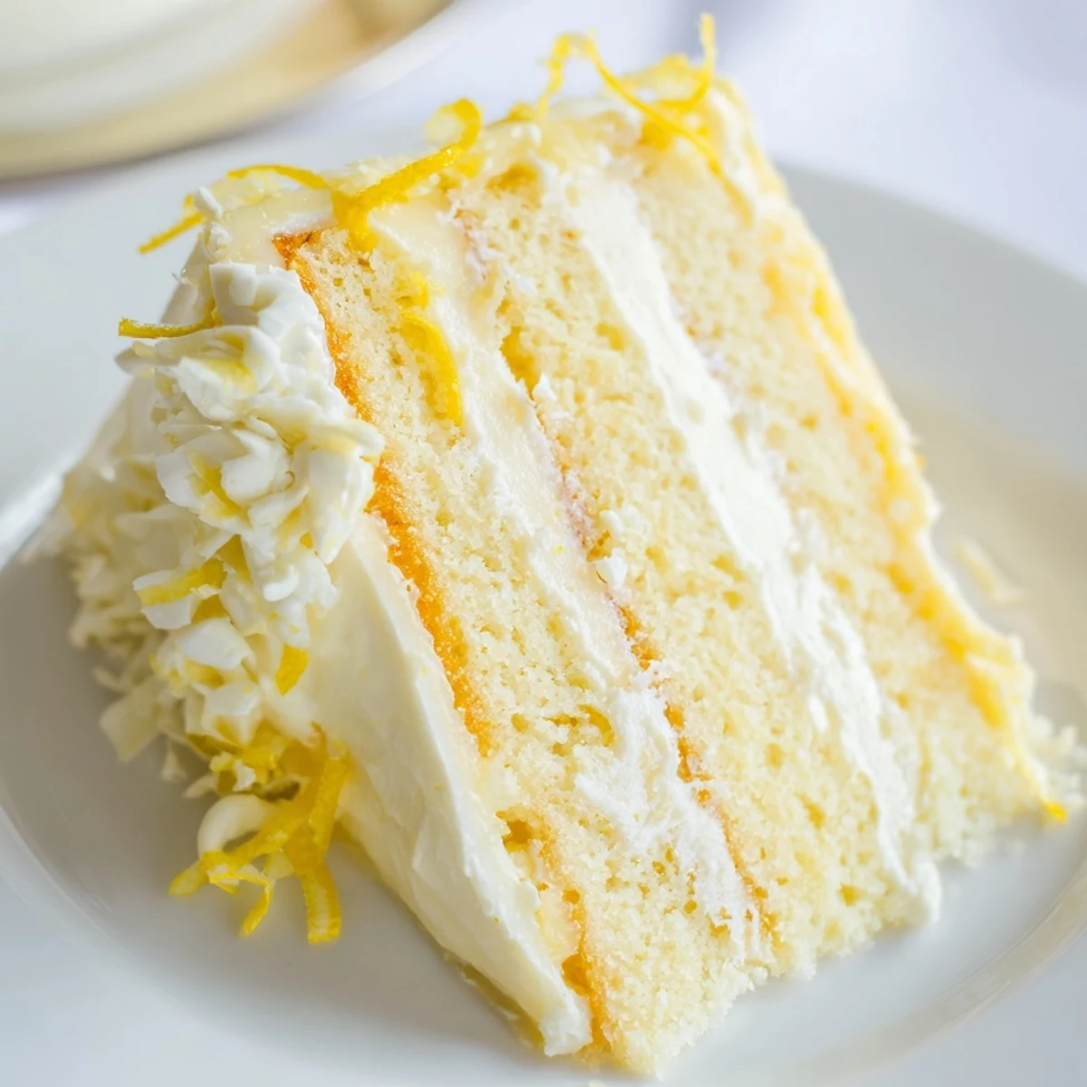 Fresh lemon slices decorate the top of the Limoncello Mascarpone Cake with its soft mascarpone frosting.