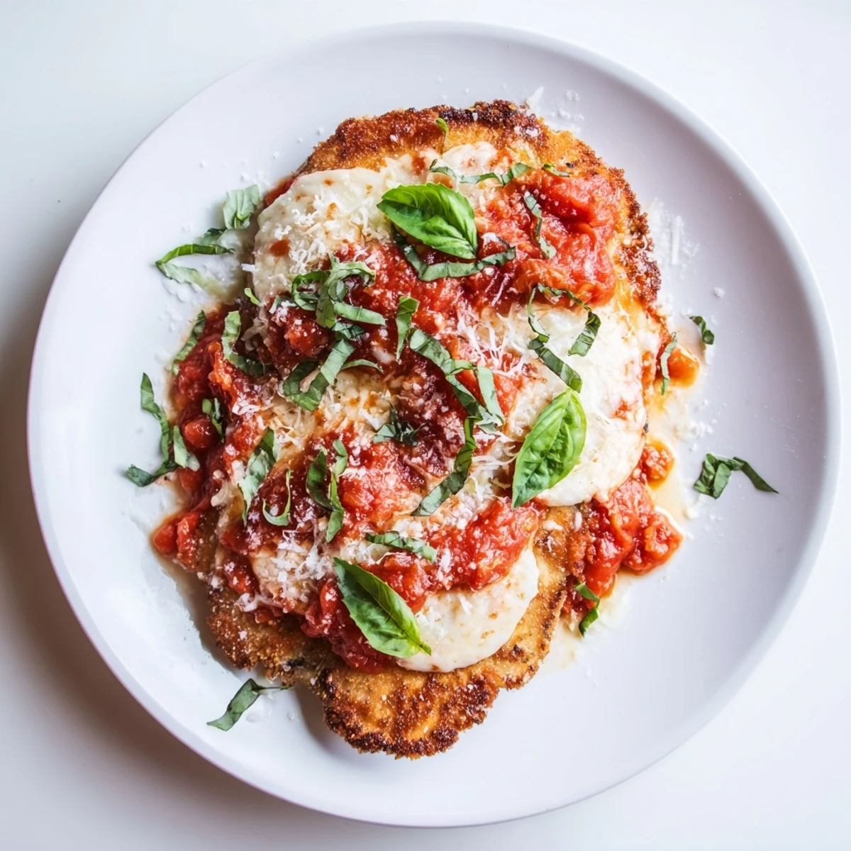 Golden-brown seared chicken breasts topped with melted mozzarella and rich marinara in a skillet, ready for a quick Amazing 15 Minute Keto Chicken Parmesan dinner.