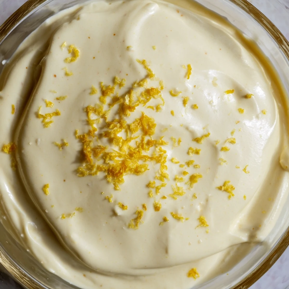 Fluffy lemon cheesecake m dessert with bright yellow lemon zest garnish and whipped cream peaks