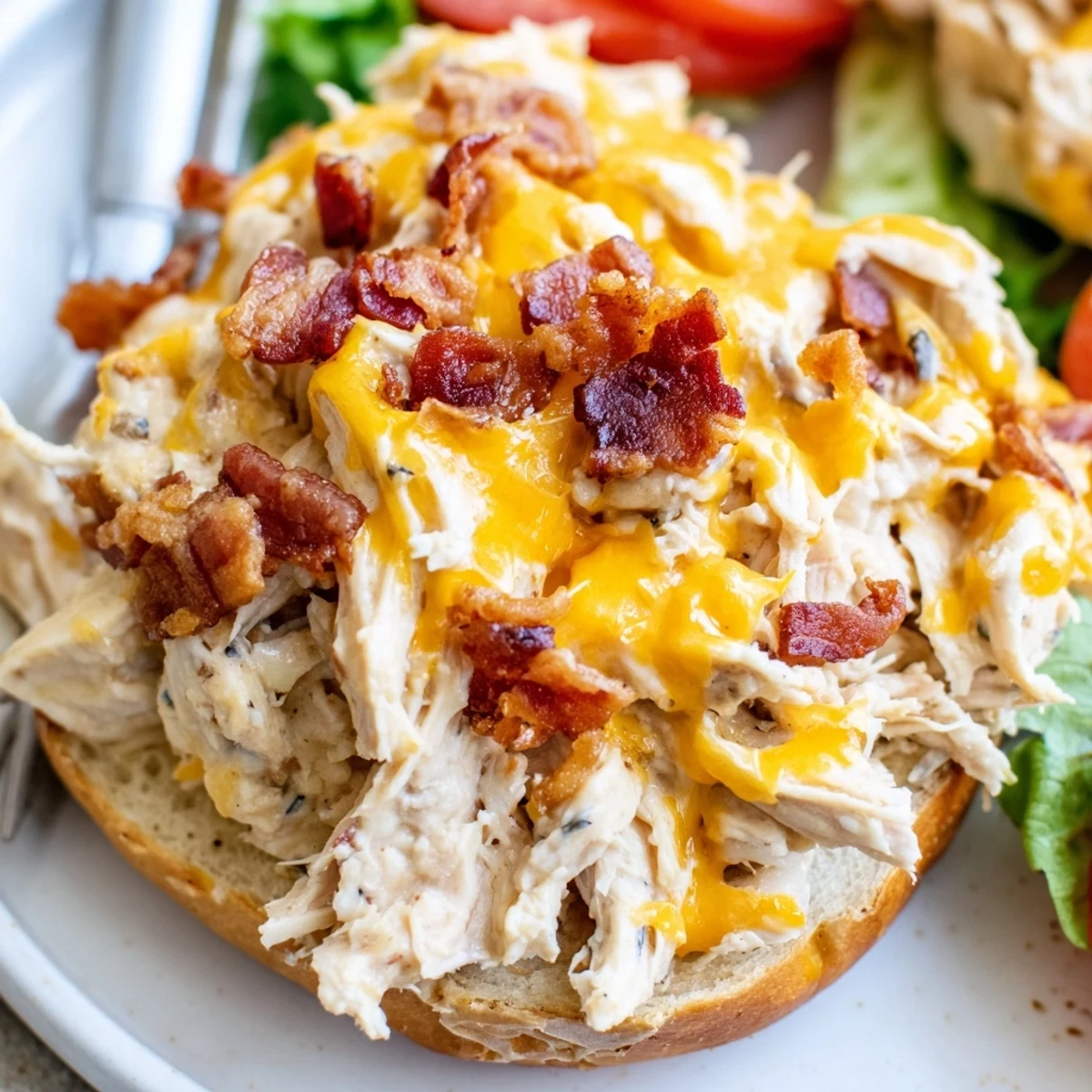 Creamy Crack Chicken Sandwiches nestled in brioche, served with crisp lettuce