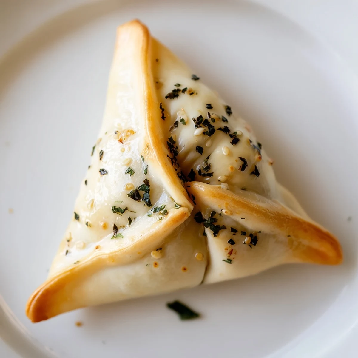 Homestyle Cheese Fatayer Recipe on parchment, brushed glossy, ready for serving