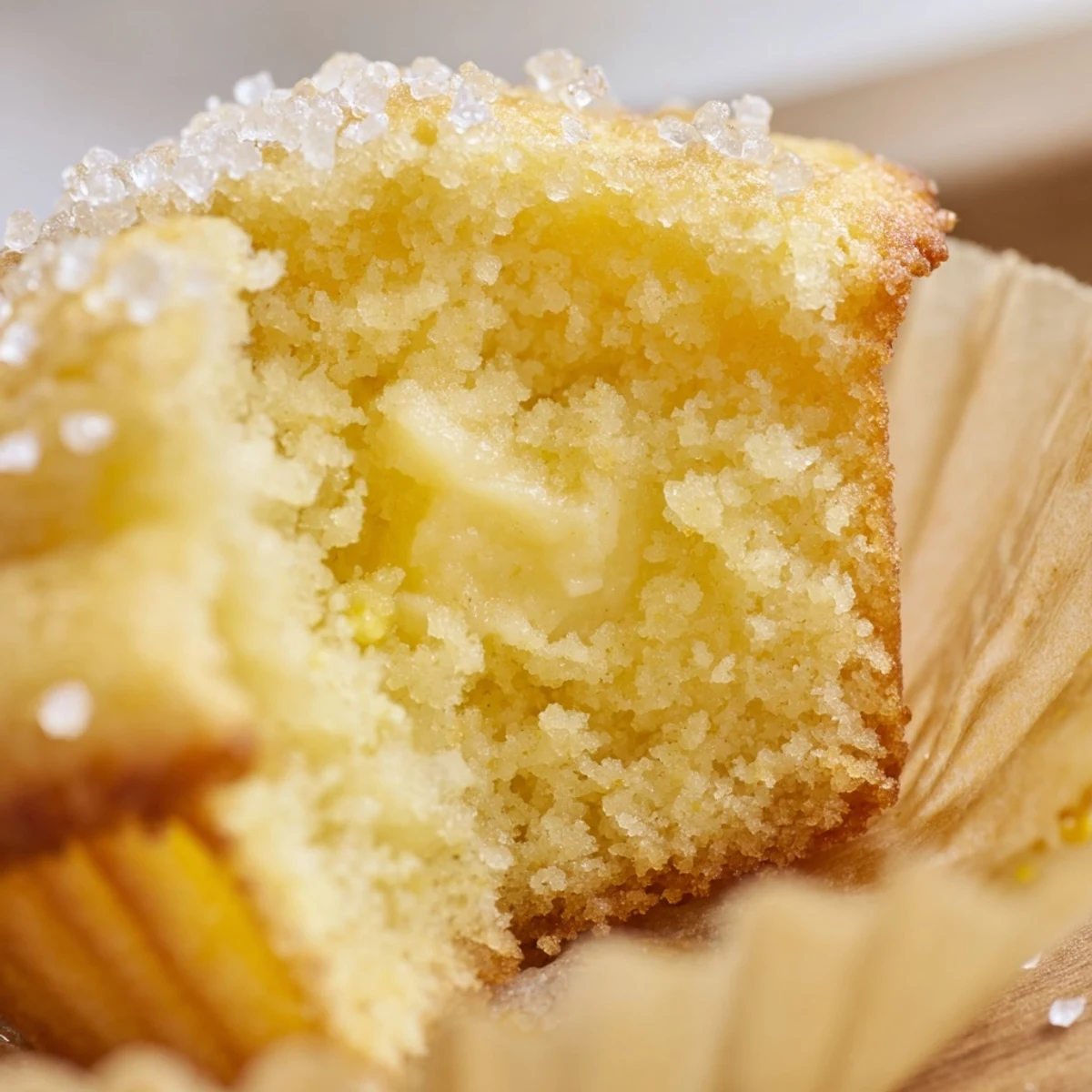 Moist breakfast muffins filled with sweetened cream cheese and bright fresh lemon zest