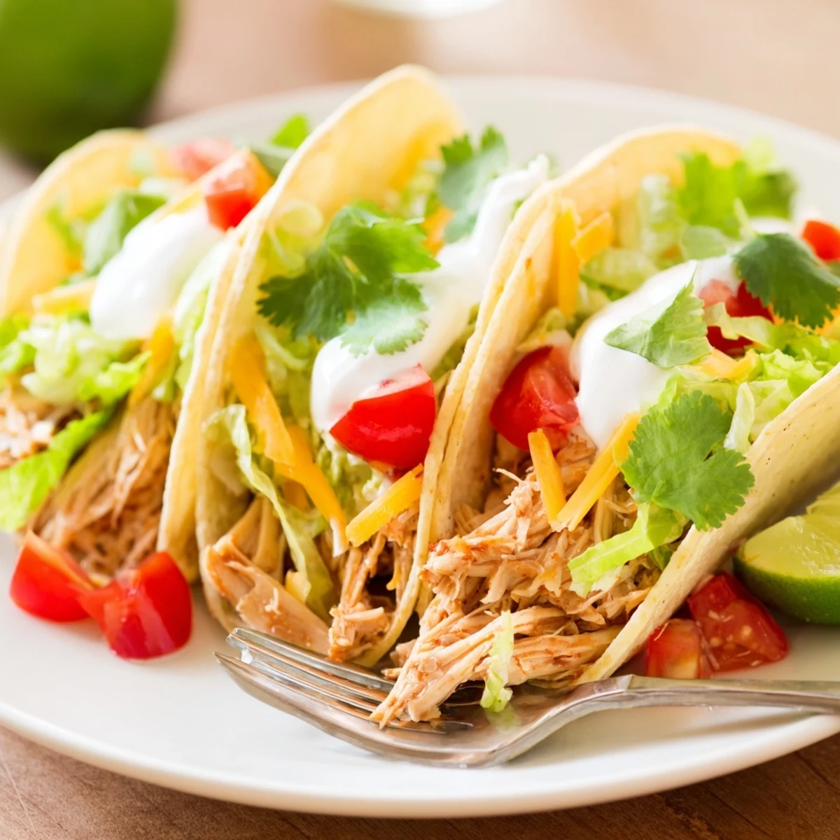 Slow Cooker Ranch Chicken Tacos