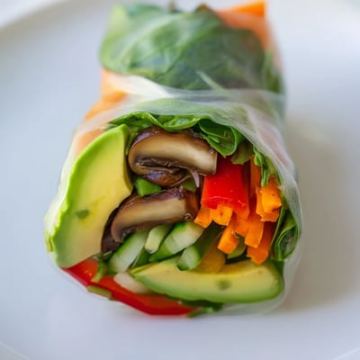Avocado Shiitake Spring Rolls