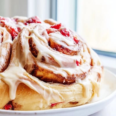 Strawberry Cheesecake Cinnabon Rolls