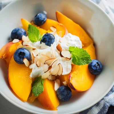 Peaches and Cream Summer Salad